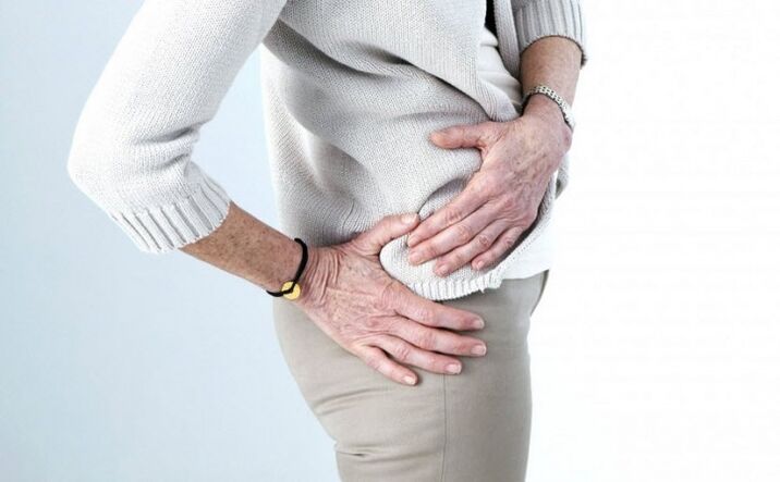 Coxarthrosis of the hip joint in an elderly woman